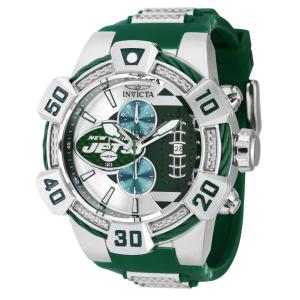 Relógio Masculino NFL New York Jets, Invicta 41585, Verde e Branco