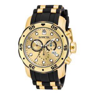 Relógio Masculino Pro Diver SCUBA, Invicta ZG 17885, Preto e Dourado