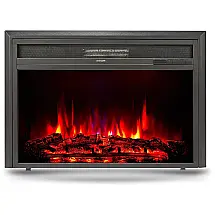 Lareira Elétrica de Embutir A55x81L Digital, Luz LED, Chamas Multilorida e Temporizador, 1500W, 110v, CO Z Embedded Space Heater1, Preto