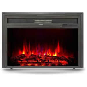 Lareira Elétrica de Embutir A55x81L Digital, Luz LED, Chamas Multilorida e Temporizador, 1500W, 110v, CO Z Embedded Space Heater1, Preto