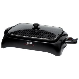 Perfecto Churrasqueira Elétrica com Tampa, 1500W, 110v, DELONGHI BG24, Preto