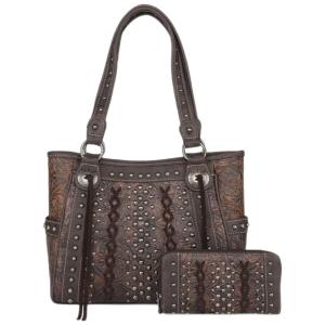 Bolsa de Ombro Feminina em Couro Sintético com Carteira, Montana, Marrom