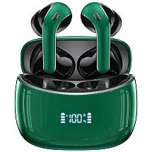 Fones de Ouvido Bluetooth com Display LED Estojo de Carregamento e Microfone, ZINGBIRD X15002, Verde