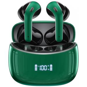 Fones de Ouvido Bluetooth com Display LED Estojo de Carregamento e Microfone, ZINGBIRD X15002, Verde