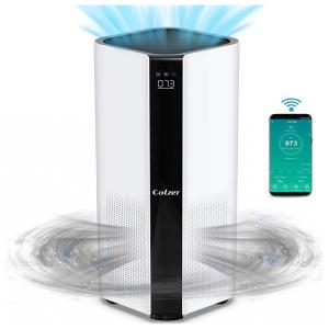 COLZER Purificador de Ar Automático com Filtro HEPA H13, Área 278m2, 110V, Branco