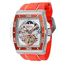 Relgio masculino Reserve S1 Rally Diablo Automtico - 51,3 mm. Branco. Laranja 43395