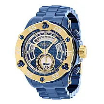 Relógio Masculino Reserve SHAQ 0,27 quilates com Diamante e Mostrador Madrepérola, Invicta 37495, Azul Escuro e Dourado