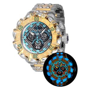 Relógio masculino Invicta Reserve Hyperbeast Glow In The Dark , aço, ouro, azul 38495