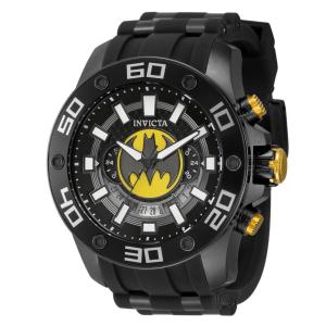 Relógio Masculino Analógico de Quartzo 50mm, Invicta DC Comics Batman 43595, Preto