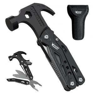 Martelo Multiferramenta com 14 Funções em Aço Inoxidável com Estojo, Rush Deer, Preto