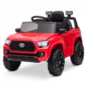 Carro Elétrico Infantil Toyota Tacoma a Bateria 12V com MP3, Luzes LED e Suspensão, Kidzone, Vermelho