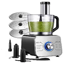 Processador de Alimentos 2.8mL com 6 Velocidades, 600W, 110v, KE , Prateado