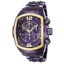 Relgio masculino Lupah Swiss Ronda Z60 calibre com mostrador em madreprola - 46,8 mm. Roxo 42895