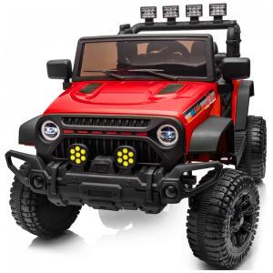 Carro Elétrico Infantil, Jeep com Controle Remoto, Suspensão nas Quatro Rodas, Cinta de Segurança, Música via Bluetooth e USB, 12V, Hikiddo