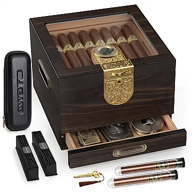 Umidificador de Charutos AWOTE Marrom