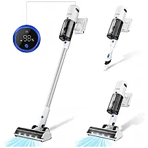 Aspirador de Pó Multifuncional INSE sem Fio com Acessórios, Painel Digital e Sucção Potente 30000PA, 11OV 450W, Azul