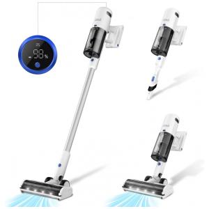 Aspirador de Pó Multifuncional INSE sem Fio com Acessórios, Painel Digital e Sucção Potente 30000PA, 11OV 450W, Azul