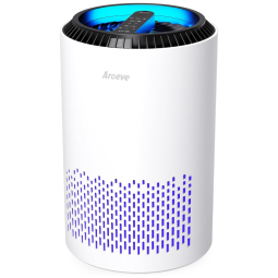 AROEVE MK01 Purificador de Ar c, Filtro HEPA, Área até 20 m2, c, Controle de Velocidade, Branco