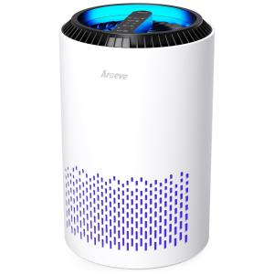 AROEVE MK01 Purificador de Ar c, Filtro HEPA, Área até 20 m2, c, Controle de Velocidade, Branco