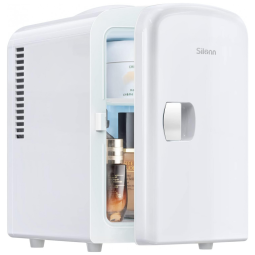 Mini Geladeira para Skincare 4 Litros, 12V, Branca, 110v, SILONN SLRE01W, Branco