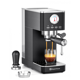 Máquina de Espresso 20 Bar, Bomba ULKA, Flowmeter, Vaporizador, Maestri House, Inox/Preto, 110V