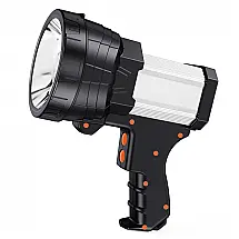 Lanterna LED Recarregável, 30 Horas de Ação, á Prova Dágua IP65 e 12.000 Lúmens, Samyoung, Prata