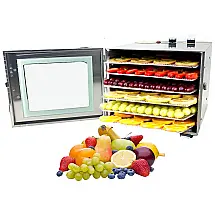 Desidratador de Alimentos 6Trays 600W, YILIKISS, Prateado