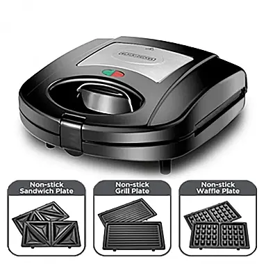 Sanduicheira Grill e Waffle 3-em-1