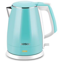 Chaleira Elétrica de 1.5L, Aço Inoxidável, 1200W, Turquesa, 110v, MEISON SYK 003, Azul turquesa