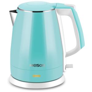 Chaleira Elétrica de 1.5L, Aço Inoxidável, 1200W, Turquesa, 110v, MEISON SYK 003, Azul turquesa