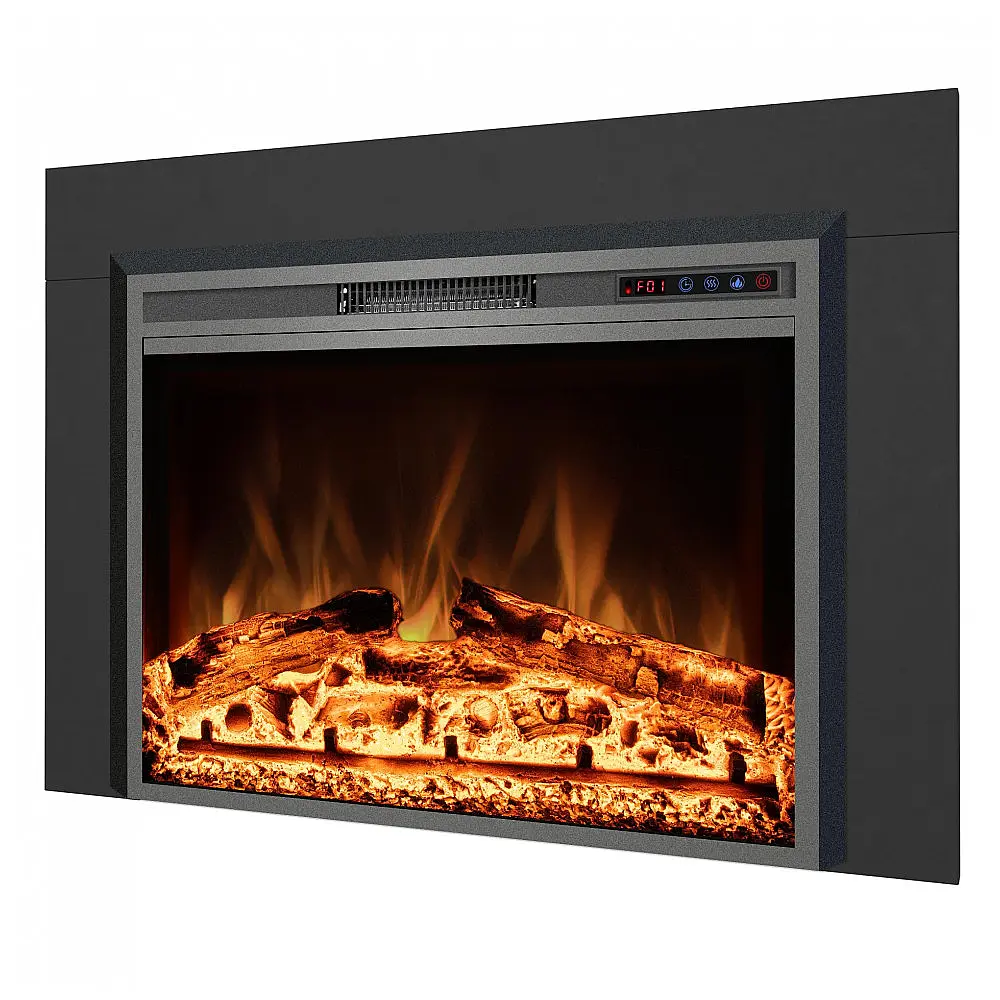 Lareira Elétrica Kentsky 107x75cm 1500W Kit Trim Chamas LED Embutir 110V