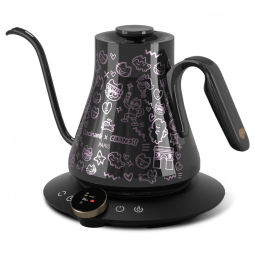 Chaleira elétrica Cocinare FLOW M9 Pro Chanoir preta 0,9L bico pescoço de ganso controle de temperatura 1200W 110V