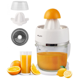 Espremedor de Frutas Elétrico 750 mL com Acessórios, 110V, ASLATT, Branco