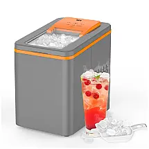 VECYS Máquina de Gelo Portátil Automática 12kg/24h, 110V, Cinza - Compacta e Eficiente