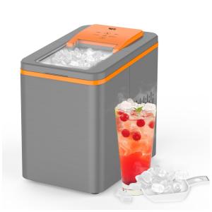 VECYS Máquina de Gelo Automática Portátil até 12kg, 24H, 110V, Cinza