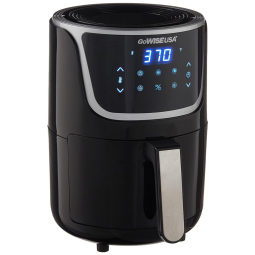 Mini Fritadeira Elétrica AirFryer 2L com Painel Digital e Livro de Receitas, 1000W, 110v, GOWISE USA GW22976, Preto