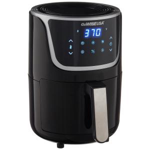 Mini Fritadeira Elétrica AirFryer 2L com Painel Digital e Livro de Receitas, 1000W, 110v, GOWISE USA GW22976, Preto