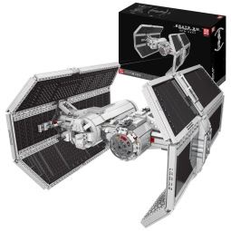Kit de Construção Star Plan Toys UCS Tie Fighter com 3616 Peças para Crianças e Adultos, Mould King, Cinza