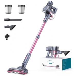 Aspirador Sem Fio Lubluelu GX-202CR-US Rosa Brushless 235W 25kPa Autoestável 50 Minutos 25.9V.