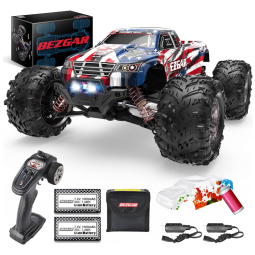 Carrinho de Controle Remoto Off Road, Escala 116, Tração 4 x 4, Idade Recomendada 8, BEZGAR, Vermelho