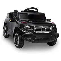 Carro Elétrico Infantil OLAKIDS a Bateria 6V e 1 Assento com 3 Velocidades e Luzes LED, WINADO, Preto