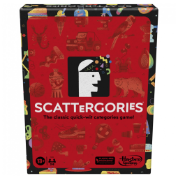Jogo de Tabuleiro para Adultos Scattergories, Tente Enganar Outros Jogadores Inventando Respostas Únicas, para 4 Jogadores, Hasbro F6795