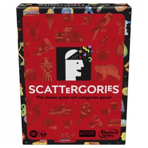 Jogo de Tabuleiro para Adultos Scattergories, Tente Enganar Outros Jogadores Inventando Respostas Únicas, para 4 Jogadores, Hasbro F6795