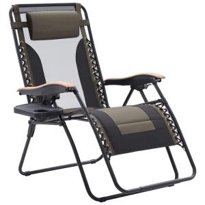 Cadeira Reclinável Ajustável Gravidade Zero com Apoio de Cabeça, FARINI, Preto