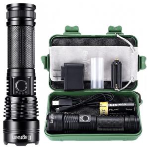 Esgreen EG1600 Lanterna LED Portátil Recarregável 10000 LM, Preta