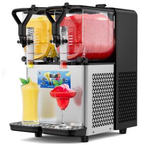 Máquina de Raspadinha Profissional com Luz LED, Sem Necessidade de Gelo, Capacidade de 8L 110V com Limpeza Automática, Mirfee