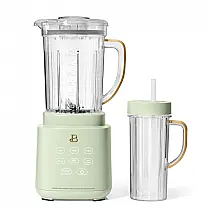 Generic PowerExact Liquidificador com Motor 700W, Jarra Tritan 1,5L, Copo Individual 600ml, 3 Velocidades, 4 Modos Pré-definidos, Verde Sage