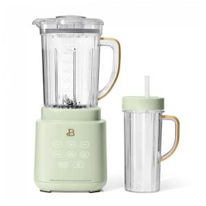 Generic PowerExact Liquidificador com Motor 700W, Jarra Tritan 1,5L, Copo Individual 600ml, 3 Velocidades, 4 Modos Pré-definidos, Verde Sage