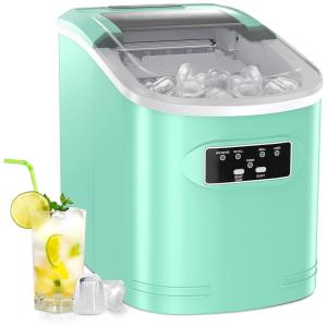 Máquina de Gelo SLIM07 até 12 kg em 24H Portátil, 110v, SILONN, Verde