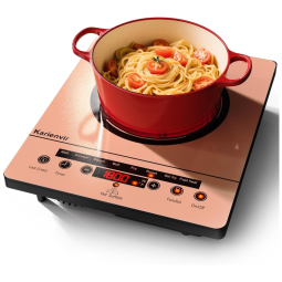 Cooktop Elétrico Portátil de 1 Boca, Fogão Elétrico 110V com Plugue, Touch Screen com Trava de Segurança, Timer